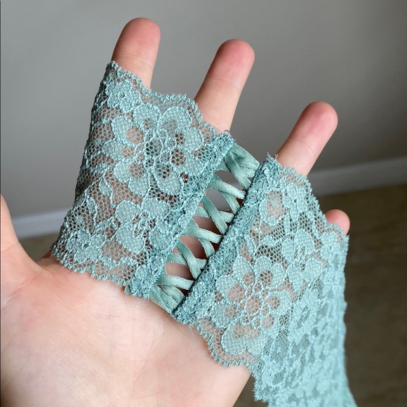 Victoria's Secret Lace Panties in Soft Teal - Picture 3 of 4